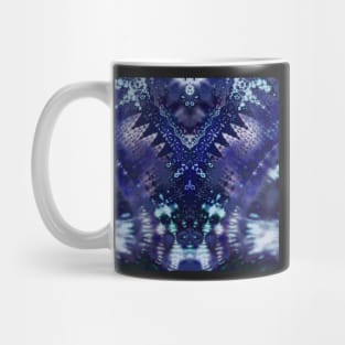 Blue Fractal Lace Tie Dye Mug